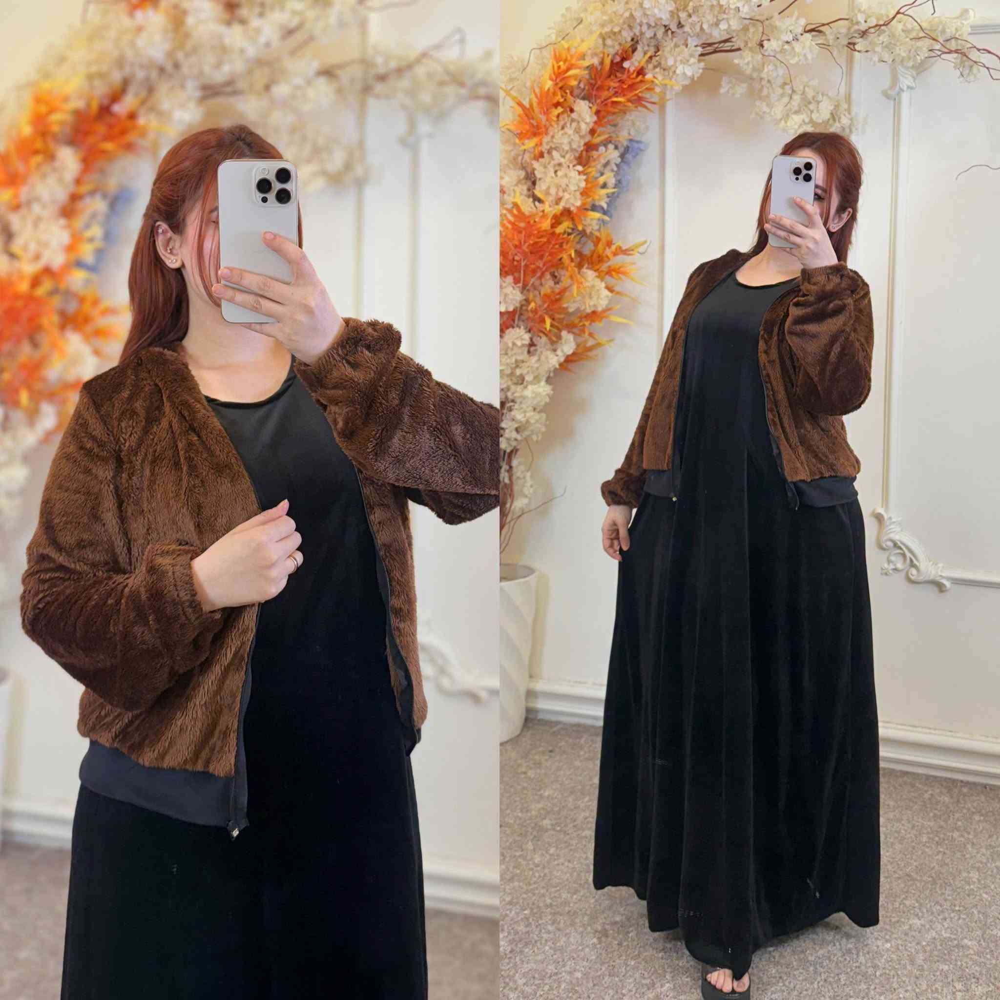 طقم قطعتين • جاكيت وفستان • مقاسات L XL XXL