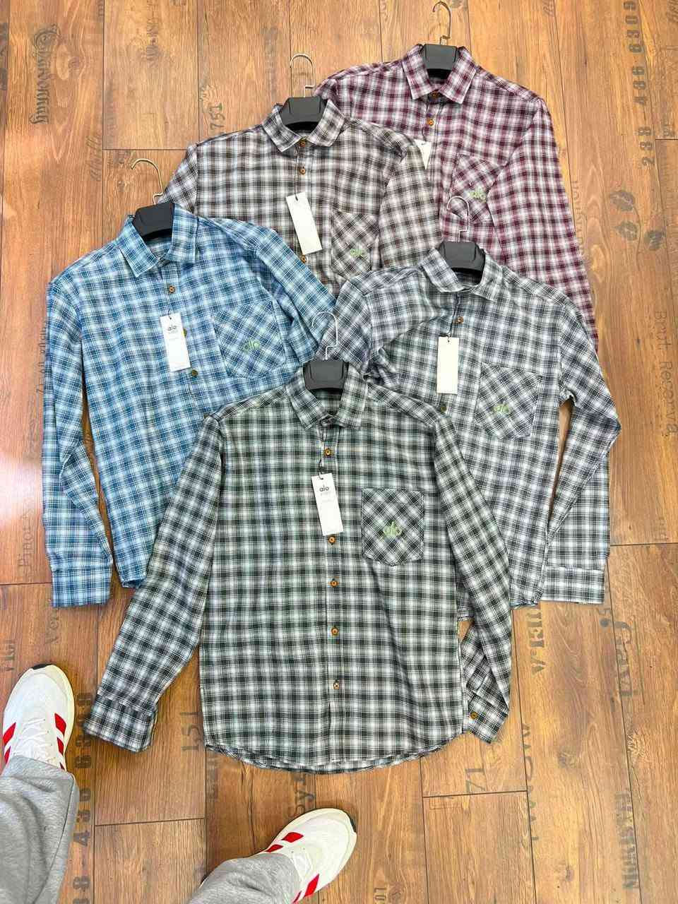 قميص كاروهات • شد ١٦ قطعة • مقاس L-3XL