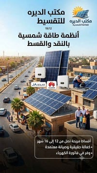 طاقة شمسية • تقسيط ميسر • قرب شركة رنا