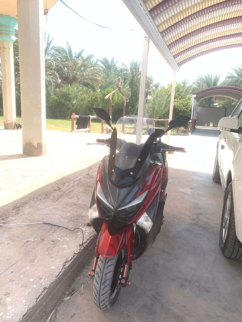 السلام عليكم دراجه شحن هايبرد السرعه 100 GTR 10  بطاريات دراجه كلش حلوه وجديده كلش العنوان بابل محاويل قريه البعلوان السعر 1200 وبيهه مجال ***********
