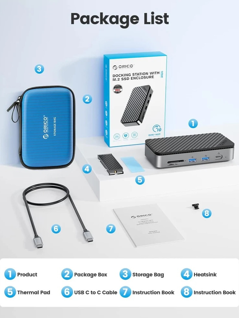 🔥 محطة توصيل USB-C متعددة الاستخدامات

وسع إمكانيات جهازك مع USB-C Docking Station بتصميم عملي وأنيق ✨

🔹 منافذ متعددة للاستخدام اليومي
🔹 HDMI لعرض المحتوى بجودة عالية
🔹 USB-A لنقل البيانات وتوصيل الأجهزة
🔹 USB-C PD للشحن السريع
🔹 منفذ LAN لاتصال إنترنت سريع ومستقر
🔹 قارئ SD / TF لنقل الصور والملفات بسهولة
🔹 تصميم معدني أنيق مع تبريد فعّال

💻 مناسب للابتوب
📱 الهواتف
📲 الأجهزة اللوحية
🖥️ وغيرها من الأجهزة الداعمة لـ USB-C

💰 السعر: 80,000 د.ع
🚚 التوصيل: 5,000 د.ع

📩 للطلب والاستفسار راسلنا على الخاص
BEST PHONE — كل ما تحتاجه لجهازك بمكان واحد.

نص مكتوب في الصور:
- محطة توصيل متعددة الاستخدامات USB-C Docking Station كل ما تحتاجه في جهاز واحد تصميم عملي وأنيق لتوسيع إمكانيات جهازك تصميم عملي وأنيق أداء عالي متعدد الاستخدامات نقل بيانات سريع ومستقر منفذ HDMI عرض عالي الدقة حتى 4K منافذ USB-A لنقل البيانات وتوصيل الأجهزة منفذ USB-C PD شحن سريع حتى 100W منفذ LAN اتصال إنترنت ثابت وسريع قارئ بطاقات SD / TF لنقل الصور والملفات تصميم ألمنيوم متين وفعال في التبريد متوافق مع لابتوب تابلت هواتف أجهزة أخرى السعر 80,000 IQD توصيل 5,000 IQD توصيل سريع لكل محافظات العراق تغليف آمن يصل إليك بحالة ممتازة دعم فني مساعدة بعد الشراء ضمان جودة منتج أصلي عالي الجودة
- 10-in-1 USB-C Hub with M.2 SSD Enclosure 10Gbps (Type-C) 10Gbps (USB-A) 5Gbps (USB-A 3.0) 5Gbps (SD/TF) 1000Mbps (LAN) 4K@60Hz (HDMI) 5Gbps (USB-A 3.0) Type-C (PC IN) PD Charge (PD100W) M.2 Enclosure Equipped with heatsink USB 3.0 SD/TF Card can be used simultaneously.
- Package List 1 Product 2 Package Box 3 Storage Bag 4 Heatsink 5 Thermal Pad 6 USB C to C Cable 7 Instruction Book 8 Instruction Book