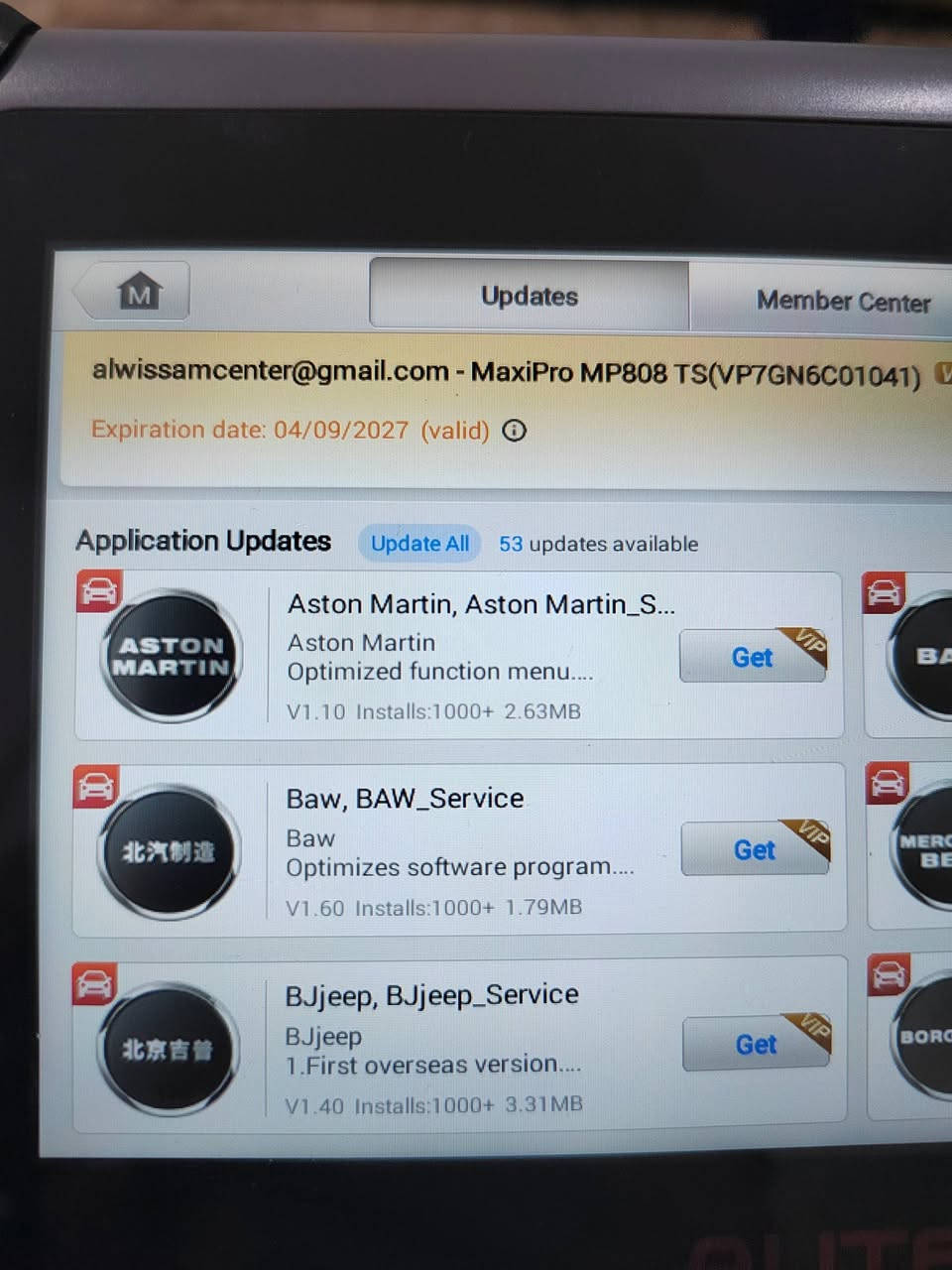 Autel maxipro mp808 ts
مواصفات معروفة اكثر من 46 وظيفة برمجة..مع برمجة حساس التاير.. باقي سنة تحديث لغاية 4/9/2027.. من شركة لمعان الوسام السعر 750 الف
***********
