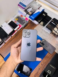 ايفون 14 برو ماكس ذاكره 128 بطاريه 75 مبدل شاشه ومكسور ضهر كلشي شغال ب...