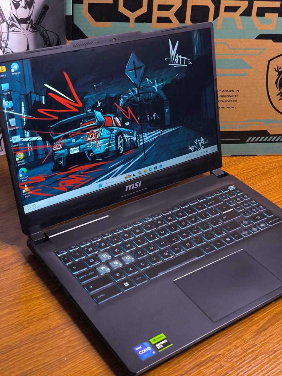 MSI Cyborg RTX 4060 8GB🔥
Cori7 الجيل الثالث عشر 
رام 16GB DDR5 قابل للترقية 
هارد 512GB SSD قابل للترقية 
كرت شاشة RTX 4060 8GB 
شاشة 15.6FHD 1920× 1080 144Hz
كامل ملحقات كارتون مع كتيبات 

واتساب فقط 
***********
