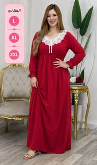 فستان بهاري • خامة درجة أولى • مقاسات L/XL/2XL
