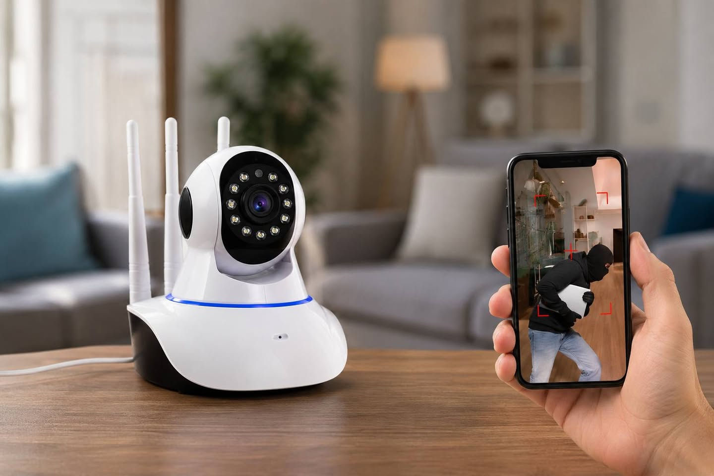 كاميرا المراقبة الذكية Z-3063 بدقة HD مع خاصية التحريك والاتصال اللاسلكي
• حل أمني متكامل وذكي لمراقبة منزلك أو مكتبك مباشرة عبر الهاتف المحمول من أي مكان في العالم.

• تصوير عالي الدقة (HD) يضمن لك رؤية تفاصيل واضحة بفضل مستشعر CMOS المتقدم.

• تغطية شاملة للمكان بفضل محرك داخلي يسمح بتحريك الكاميرا بزاوية 355° أفقياً و120° عمودياً.

• تواصل صوتي باتجاهين تتيح لك سماع ما يدور في المكان والتحدث عبر الكاميرا مباشرة.

• رؤية ليلية متطورة مدعومة بـ 11 صمام IR LED لتوفير رؤية واضحة في الظلام الدامس لمسافة تصل إلى 10 أمتار.

• سهولة التثبيت والاتصال تدعم الاتصال اللاسلكي (Wi-Fi) أو السلكي (Ethernet) مع ميزة إعداد WPS السريع.

المواصفات:
• جودة الفيديو: تدعم دقة 1080p / 640360 / 320240.
• المستشعر: 1/4 CMOS Sensor.
• زوايا الحركة: 355° درجة أفقياً و 120° درجة عمودياً.
• الرؤية الليلية: نظام IR-cut مع 11 وحدة IR LED بمدى 10 أمتار.
• الاتصال: يدعم Wi-Fi (IEEE 802.11b/g/n) ومنفذ إيثرنت RJ-45.
• التخزين: تدعم بطاقات الذاكرة من نوع Micro SD (TF Card).
• الطاقة: مزود طاقة خارجي DC 5V/2A.
• استهلاك الطاقة: 5 واط (كحد أقصى).
• بيئة العمل: تتحمل درجات حرارة من 0° إلى 55° درجة مئوية.

محتويات العلبة:
• كاميرا المراقبة الذكية (Intelligent Camera).
• قاعدة تثبيت (تسمح بالتركيب على المنضدة، الجدار، أو السقف).
• دليل الاستخدام السريع.

السعر 18 الف 
لدينا توصيل لجميع المحافظات العراق 
للحجز مراسلتنه على الصفحه او واتساب 
***********
