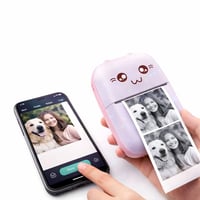 Mini Printer المحمولة – طباعة حرارية فورية عبر البلوتوث • طابعة ميني م...