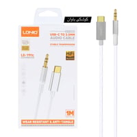 LDNIO LS-Y91C کێبڵێکی دەنگی 1 مەتر USB-C بۆ 3.5mm (AUX)ە کە دیزاین کرا...