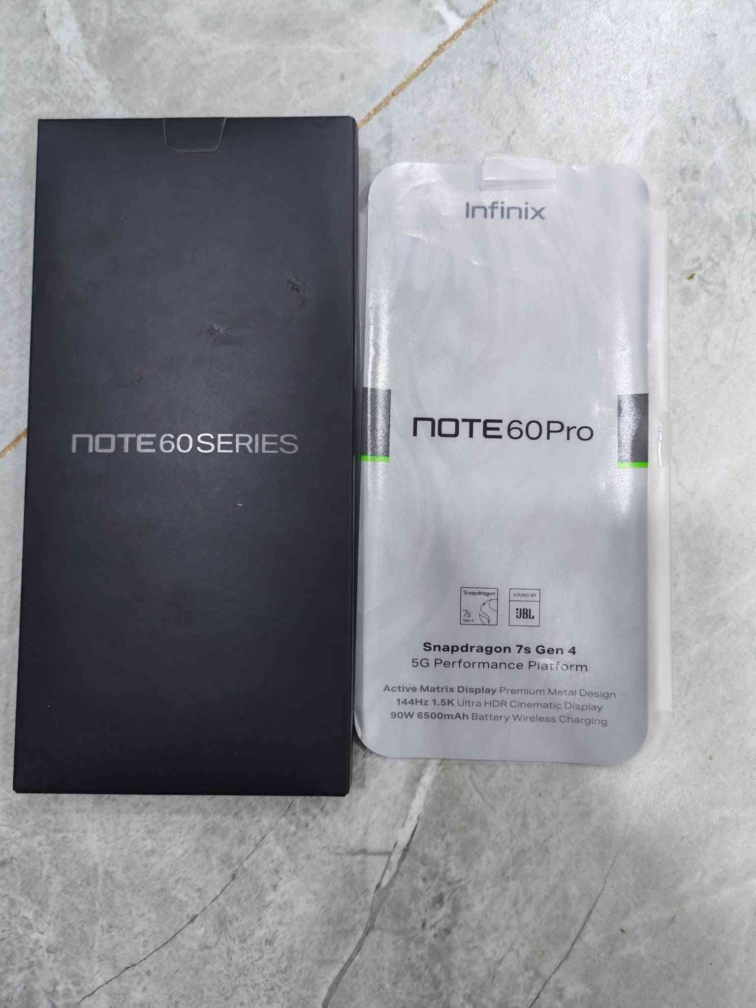 السلام عليكم
انفنكس نوت 60 برو 5G

نسبه البطاريه 100

استخدام اسبوع فقط

 بعده بلزقه الشركه

نظافه 100%

   أداء قوي وتصميم فخم 🧡

📱 المواصفات:
⚡ المعالج: Snapdragon 7s Gen 4 5G
💾 الذاكرة الداخلية: 256GB
🧠 الرام: 8+8
📶 يدعم شبكة 5G
📸 كاميرا خلفية بدقة عالية مع OIS
📺 شاشة AMOLED بمعدل تحديث عالي 144 هريتز 
🔋 بطارية بسعة كبيرة 6500
⚡ شحن سريع 90 w
🔊 سماعات ستيريو

السعر 450 قفل قفل

للعلم سعر الجديد 550

للاستفسار اتصل
***********
