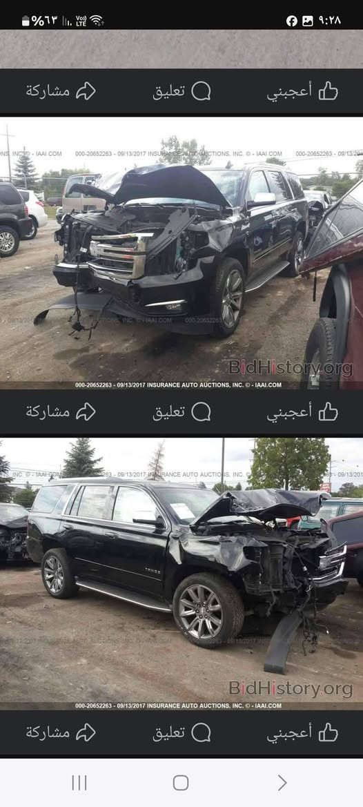 السلام عليكم تاهو 2016 Ltz  فول مواصفات ملكي بسمي رقم بغداد صور الحادث موجوده في المنشور وفي العراق بيه طخات وصبغ انا ابيع صبغ حزام  سنويه وهزه جديده رايده ٢٦٠ وبيه مجال للشراي  عنواني بصره ***********

