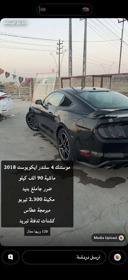 موستنك 2018 ايكو 4 سلندر
ضرر جاملغ بنيد
كشنات جلد تطريز تدفئة تبريد
مكينة 2.300 تيربو
بصمة تشغيل عن بعد
مبرمجة عطاس يم كراج كاربون
مكاني ديالى
للتفاصيل ***********
