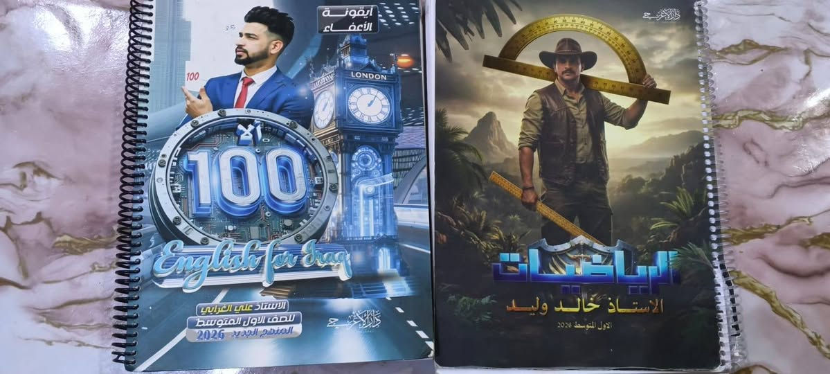 ملازم للصف الاول متوسط ملزمة رياضيات وملزمة انكليزي بيها ملخص سوال وجواب الانكليزي للستاذ علي الغرابي 
والرياضيات الاستاذ حيدر وليد 
سعر الملزمه الوحده 15الف وبيها مجال الاتصال على هذا الرقم ***********
