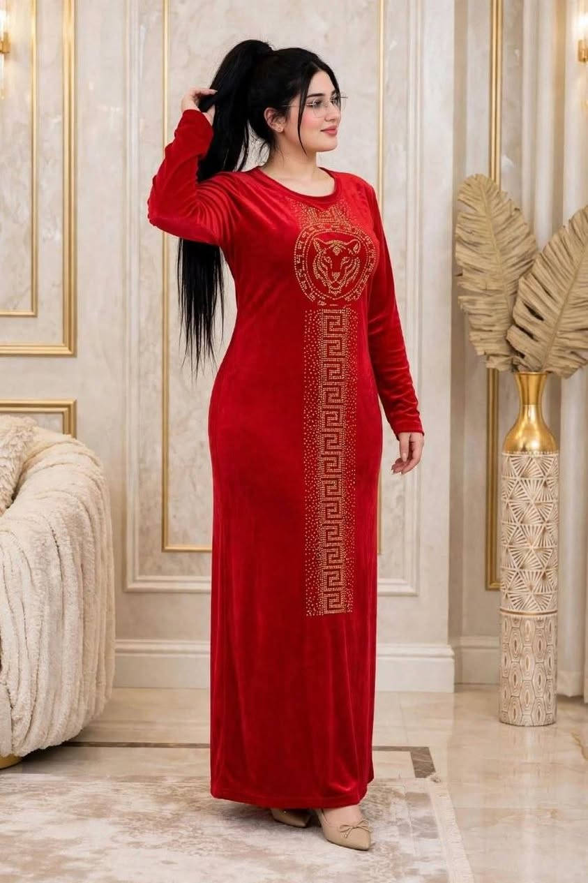 فستان مخمل • جُملة • مقاسات M-L-XL-2XL