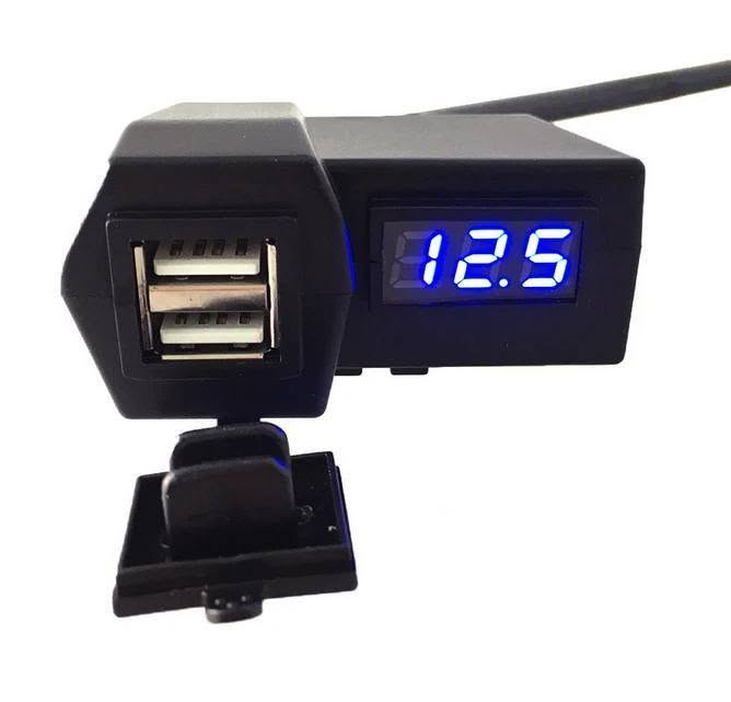 جهاز 🏍️
قارء فولتيه دراجه 
منفذين شحن USB مقبس شحن سريع 
مقاوه للماء 
قاطع دوره خلف جهاز  
سعر بعد خصم 10 الف فقط 
***********
