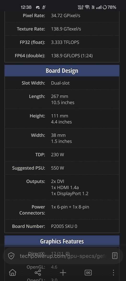 GTX 770 2GB EVGA
كرت تقريبا بقوة ال1050 Ti
حرارة تحت ضغط 84 يحتاج تبديل معجون
يسحب 230 واط
وياخذ 12 بن
سعر 75 بي مجال
مكاني موصل
للتواصل *********** واتساب موجود
