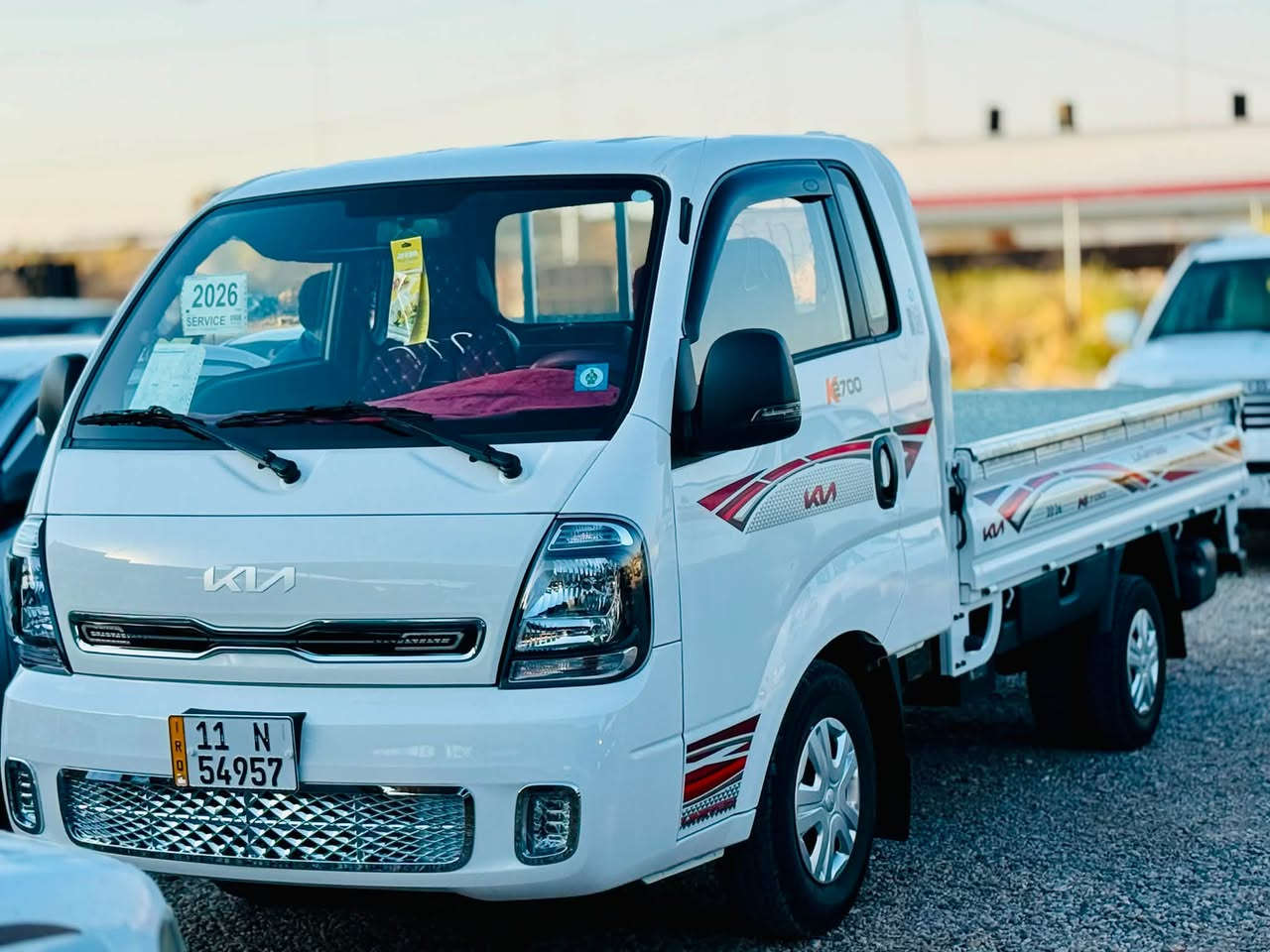 كيا حمل ٢٧٠٠ 
موديل ٢٠٢٦
عداد المسافه زيرو 
السياره مسستمه بالكامل 
مواصفات 
دبل ايرباك 
ABS 
شاشه 
كامرا 
تحكم ستيرن 
حساسات خلفيه 
شباك نيكل 
اشاره بالبنيد 
سبايدر جانبي 
دعاميه خلفيه 
الاضافات 
غلاف بدي 
دوشمه كشنات +سقف + ارضيه 
العنوان الرمادي الجزيره شارع الجرايشي 
للاستفسار الاتصال عل الرقم التالي 
***********
