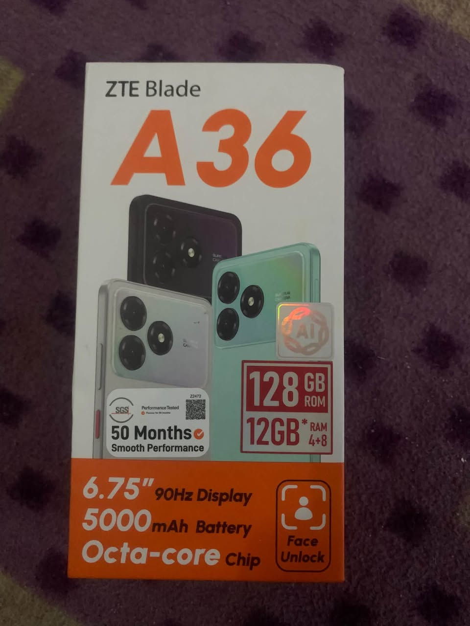 زد تي إي A36 • شاشة مبدلة • ١٢٨ جيجا