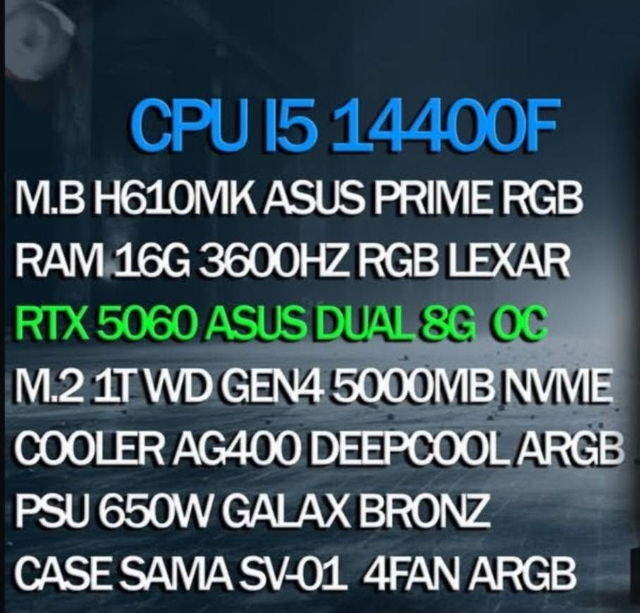 سلام عليكم ورحمة الله بي سي pc. للبيع
شبابنه الجهاز ما مستخدم قليل قسم بالله ما صار 4 اشهر استخدمه قليل 

موصفات حلوه و قويا تشغلك كل العاب جوده عاليه 

ابعلك بيسي وحد سعر و اذا تريد غراضه مثل شاشه 180 هيرتز سماعه هايبر x كلاود 2 جديده ما مستخدمه ماوس و كيبرورد ماوس باد شراي يراسلني على واتساب رقم الواتساب *********** 

ملاحضه مواصفات البي سي بصوره

مكاني ديوانيه
