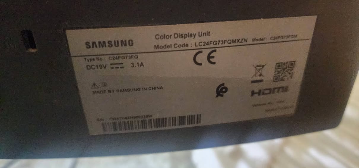 شاشة Samsung Gaming Curved 24" للبيع
للبيع شاشة سامسونج كيرف قيمنق، موديل C24FG73FQM، نظيفة وشغالة تمام.
 * مقاس 24 بوصة.
 * تردد 144 هرتز (سلسة جداً).
 * استجابة 1ms.
 * معها المحول الأصلي والستاند.
   السعر: ٢٠٠ الف
   المكان: بغداد 
   للتواصل: ***********
