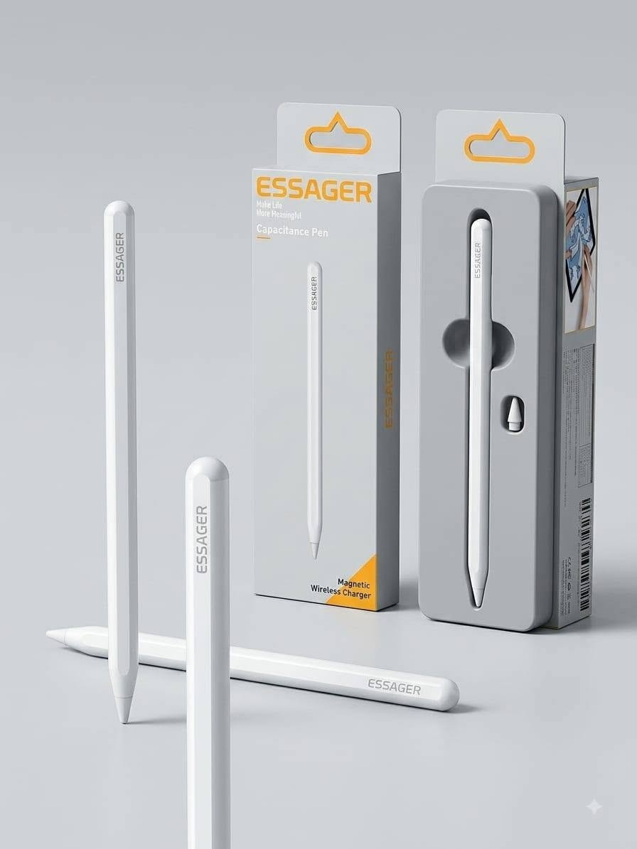 قلم ESSAGER الذكي للآيباد والتابلت ✨
بديل احترافي وبأعلى جودة للرسم والكتابة!
​🔋 بطارية تدوم طويلاً
​🖐️ خاصية راحة اليد (Palm Rejection)
​🧲 شحن وتثبيت مغناطيسي لاسلكي
​✍️ دقة وحساسية عالية للميل والضغط
​السعر:  15000 دينار عراقي
للجملة سعر خاص 
التوصيل: متوفر لكافة المناطق
​للطلب أو الاستفسار: تواصل معنا عبر الرسائل أو رقم الجوال *********** / اتصال  الواتساب]
