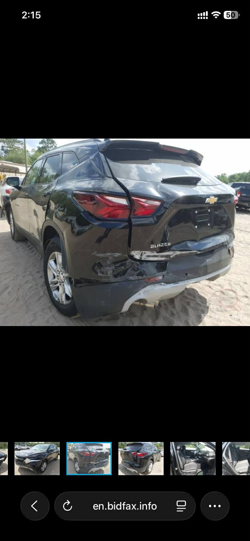 السلام عليكم
للبيع او مراوس 
بلايزر موديل 2020 فئة 3lt محرك 6 سلندر 3600 vvt المرغوب فول عدا البانوراما كشنات جلد كهرباء تدفئة رادار صندوگ كهرباء اطفاء وتشغيل ذاتي تشغيل عن بعد تبريد ثلج تخم تاير جديد صدر امامي خلفي جديد سيارة جاهزة بدون نقص رقم بغداد باسمي مكاني بغداد الكرخ للاتصال *********** سعرها 195 وبيها مجال بسيط

نص مكتوب في الصور:
- en.bidfax.info
- 2:15 50 en.bidfax.info BidFax.info 9060 mi
- 2:15 50 en.bidfax.info