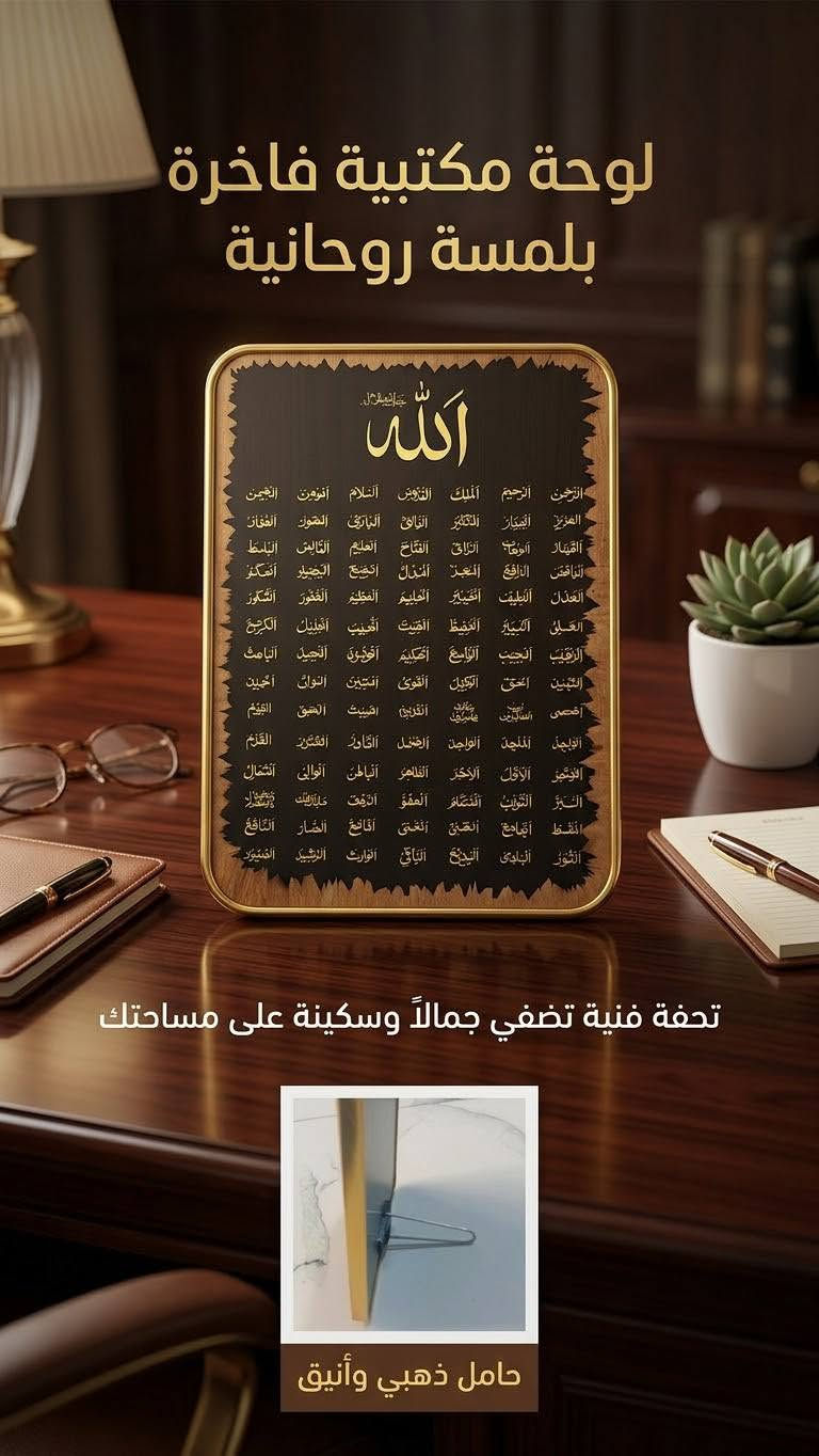 أكواب إيمانية • طقم صواني فاخر • لوحة مكتبية فاخرة