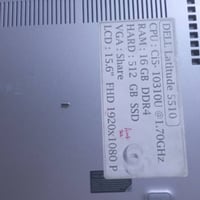 حاسبة للبيع نظيفة جدا استعمال قليل Dell latitude   Cpu ci5 10310u .1.7...
