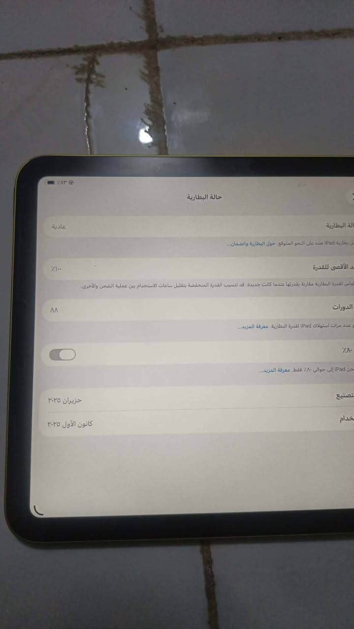 ايباد 11 ذاكرة 256 ايباد جديد مستخدم اقل الشهرين مشحون بس 88 مرة بطارية 100 جهاز جديد جديد حيل مع كارتونه وشاحنته السعر 650 وبي مجال العنوان الديوانية اتصال على الرقم ***********

