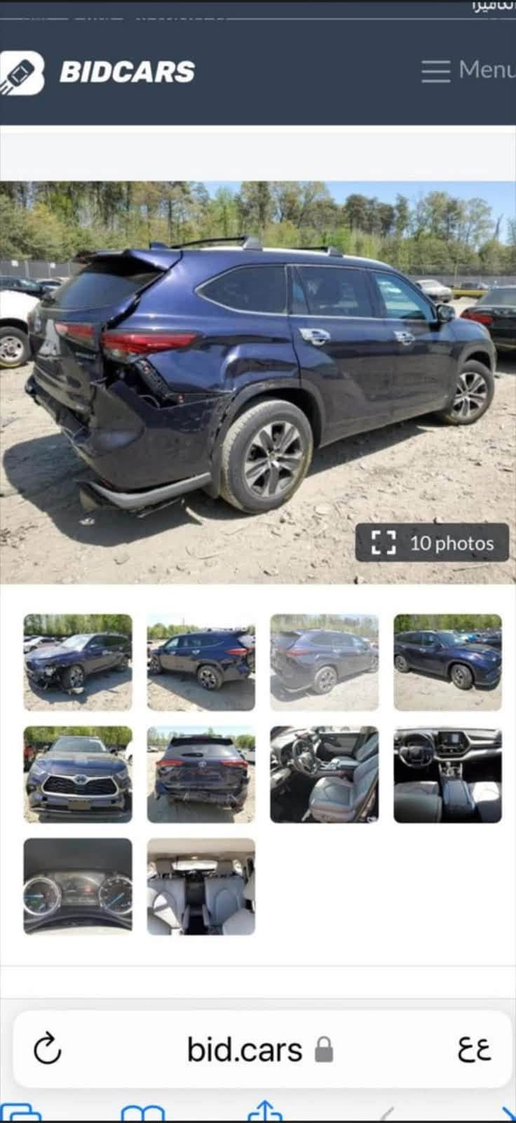 بسم الله الرحمن الرحيم

🚙 هايلندر 2022 للبيع – بغداد

🔹 المواصفات: 4 سلندر هاي برد 
🔹 اللون: حبري 🔵
🔹 السعر: 23,000 دولار 💵
🔹 العداد: 200 ألف كم
🔹 7 راكب – صف ثالث

المواصفات والتجهيزات:
• بصمة تشغيل
• بصمة أبواب – دخول ذكي
• كشنات جلد
• كشنات كهرباء
• كشنات تدفئة
• تشغيل عن بُعد
• دفع رباعي 4×4
• Drive Modes: Sport / Normal / Eco
• Snow Mode
• نظام نزول المنحدرات
• مانع انزلاق Traction Control
• بريك كهربائي + Auto Hold
• عداد ديجتال
• ستائر خلفية
• صندوق كهربائي
• رادار نقطة عمياء جانبي
• رادار الخروج عن المسار
• رادار مانع تصادم أمامي
• رادار خلفي
• إضاءة LED
• شاحن لاسلكي للجوال
• شاشة كبيرة
• USB و Type-C
• نظام ملاحة Navigation
• تحكم ستيرن وأوامر صوتية
• فتحة سقف
• تبريد 3 مناطق

⚠️ الحادث: جاملغ أيمن، بدون إيرباك.

📞 للاستفسار: ***********
