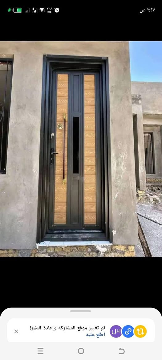 سكله السلام
بيع جميع أنواع الأبواب الخارجية والشبابيك
🔹 أبواب خارجية حسب الطلب بجميع القياسات
🔹 أبواب  القاصة بجميع النقشات والتصاميم
🔹 أسعار مناسبة
🔹 متوفر البيع بالتقسيط حسب الاتفاق
📍 الموقع: شارع كصيبة، قرب ملعب الشيخ أو غسل الباشا
📞 للتواصل: ***********

نص مكتوب في الصور:
- تم تغيير موقع المشاركة وإعادة النشر! اطلع عليه