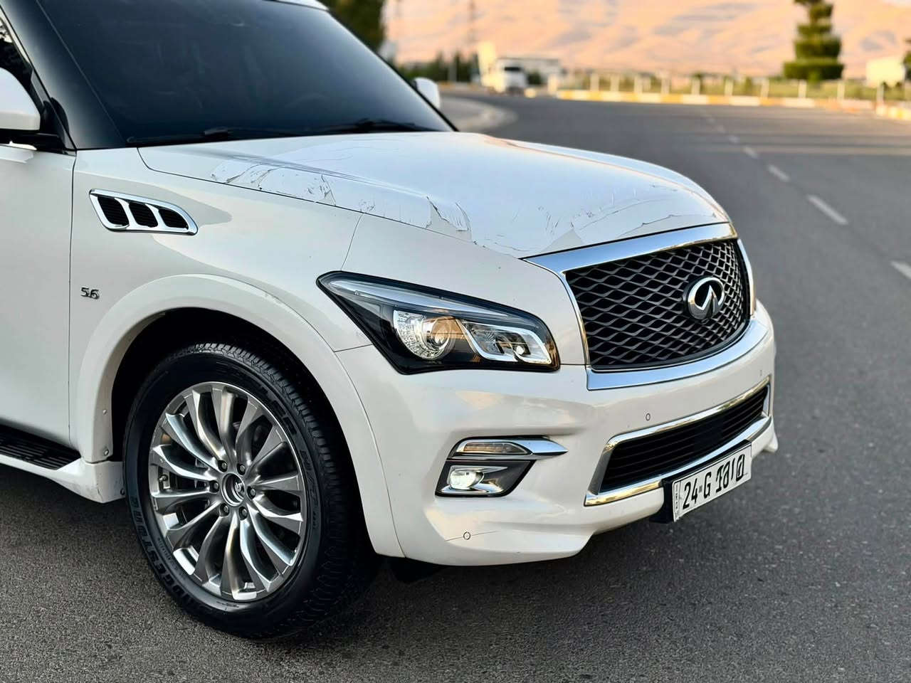 ‏ INFINITI QX80 2016
أنفنيتي QX80 موديل 2016 فول فول مواصفات ١/١
مواصفات خليجي وكالة شريك سردار ✅
سيارة جديد مثل شريكة 📦📦🧿🧿
-----------------------------------------
مكان🌆: سليماني                   
 سعر💵:  219$ 
تليفون 📲: *********** 
  -----------------------------------------
▫️محريك V8 5.6L تمانية سلندر
🔹گير و محرك بشرط برغي مامفتوح شرط📦
🔹بدون صوت و صرف و خلل كل بشرط فحص
🔹ماشيه 96  الف كيلو متر حقيقي 📦✅

▫️ بصمتين بلادي و سماعات و كتلوك كل موجود✅
 
▫️سيارة كلين تايتل وكالة شريكة سردار
🔹صار بلعراق ( باب خلفي و نص جملغ صبوغ )❌
🔹بدون داخل و بدون أيرباگ شرط فحص✅
🔹حتل دعاميات بيلادي بدون صبوغ 
🔹سيارة حيل حيلوة جديد جديد ماشاالله
🔹سيارة على وضع شريكة لوك لوك 📦📦

 
▫️مواصفات
{{ بصمة - سلايت - داخل بيجي - فورويل - رادار امامي و خلفي - رادار جانبي - ثلاجة -  خمس كاميرا - ٣ شاشة - تشغيل عن بعد - صندوق شفت - كشنات جلد - كشنات تتفيئة و تبريد - كشن و ستيرن خزن - كشنات امامي و خلفي كهربا - تيريد مركزي - حصاص امامي و خلفي - سماعة BOSE - مراي شفت - بغاغ لايت - داخل فورميكا - ڤوليوم - تحديد سورعة - لايت وزينؤن - بگلايت ليد - بعد }}
 
▫️اربع تاير و ويل حجم 22 بيلادي جديد جديد
🔹سيارة جديد ماشالله بدون نواقص
🔹سيارة شرط بدون اى نواقص گير و محرك و حدادي و كاهرباى كل بشرط
🔹سنوية و رقم جديد سنوي بأسمي تحويل غرامة بشرط
