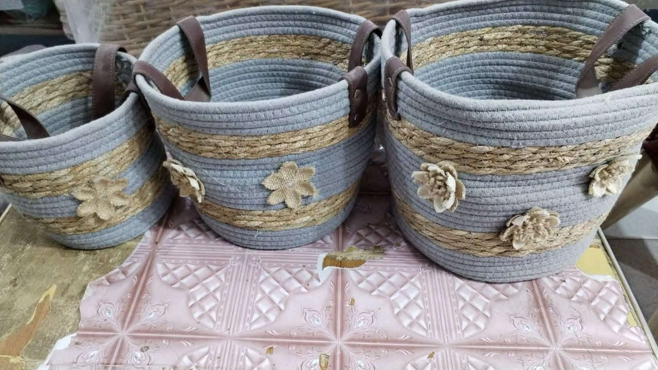 سيت سلة • خصف حياكة • قطعة أخيرة