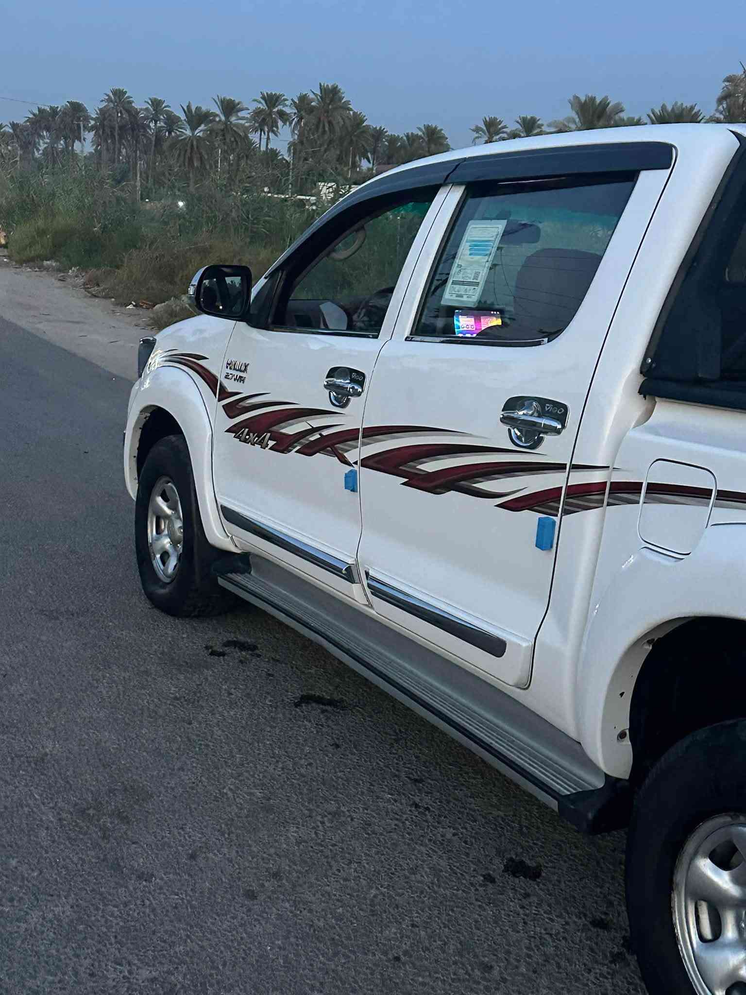 سلام عليكم تيوتا فور ويل موديل ١٤ مكفوله من الصبغ والتبديل كير مكينه حداديه مكفولات رقم بغداد تبريد شغال السياره جاهزه مكينه ما مفتوحه لا تبخير لا تنقيص السعر ٢٠٠ العنوان كربلاء الحسينية *********** شاصي ٢٢ كويتي
