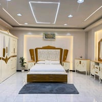 نجارة عراقية • ٨ قطع • سرير ٢٠٠×١٦٠