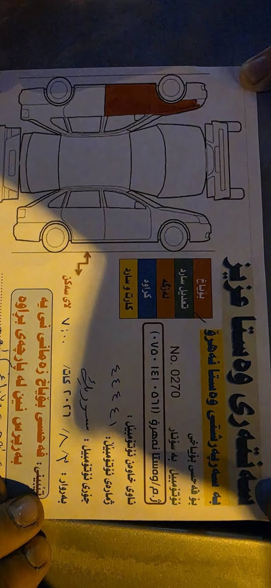 نیسان سدریک ٢٠٠١ (٤٢ گەڵا) مەجالێکی زۆر کەم
یەک دینار مەسرەفی تیا نیە 
شاشە 
٤ جام کارەبا 
قفڵ مەرکەزی
تەبرید زۆر سارد
٤ ویل لۆک
ئاوێنە کارەبا
گێڕ و مەکینە تەقە و ڕەقە بە شەرت 
٤ ویل لۆک 
لە سلێمانیم 
*********** السليمانية, العراق
