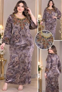 #جديد  دشداشه مشجر شغل ستراس حراري صدر وردان اصلي مقاس L.XL.2XL  درزن ...