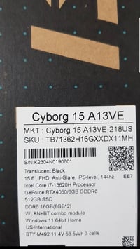 MSI CYBORG A13VE • RTX 4050 • i7 جيل 13