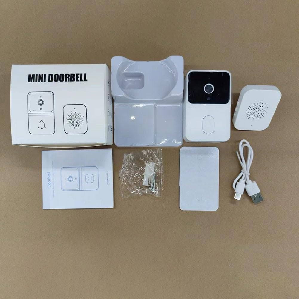 جرس الباب الذكي اللاسلكي المصغر (Mini Doorbell) المزود بكاميرا مدمجة.يأتي هذا الجهاز في علبة بيضاء تحتوي على قطعتين أساسيتين:القطعة الخارجية (الجرس): تحتوي على كاميرا مدمجة لالتقاط صور وفيديوهات للزوار، بالإضافة إلى زر الجرس.القطعة الداخلية (المستقبل/المكبر): يتم وضعها داخل المنزل لإصدار صوت التنبيه عند ضغط أحد الزوار على الزر الخارجي.أبرز مواصفات ومميزات الجهاز:الاتصال بالواي فاي (WiFi): يتيح لك ربط الجرس بتطبيق خاص على الهاتف المحمول لتلقي إشعارات فورية ورؤية من يقف خلف الباب من أي مكان.كاميرا ذكية وتواصل صوتي: تدعم الكاميرا خاصية الرؤية الليلية والتحدث المتبادل (سماع والتحدث مع الزائر عبر الهاتف).سهولة التركيب: يعمل بشكل لاسلكي تماماً دون الحاجة لتمديدات معقدة.
للحجز والطلب الدخول على رابط الشركه // https://api.mabiaati.com/s/89743090
الحجز عبر الواتسائب ***********
