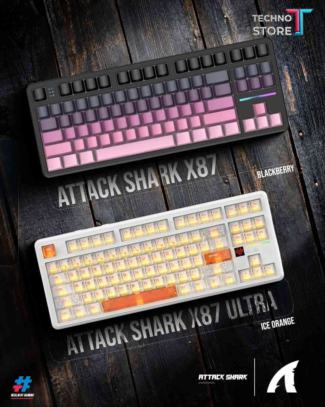 كيبوردات Attack Shark • استجابة عالية • توصيل بغداد