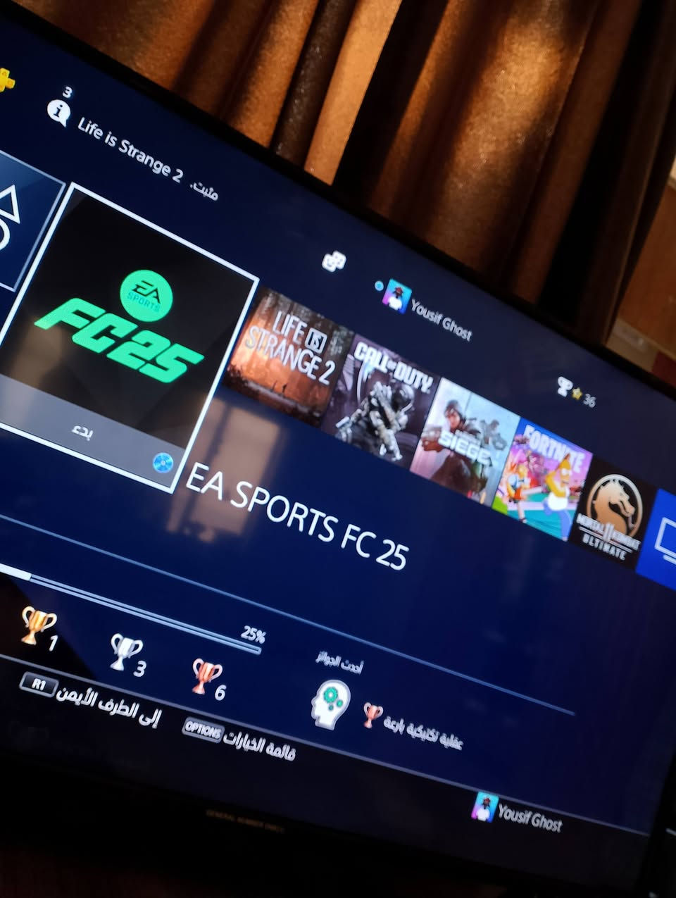 بلايستيشن 4 Fat للبيع استخدام شهر  وحالته نظيفة
🔹 يد PS5 DualSense + يد PS4 تجارية 
🔹 كامل الملحقات
🔹 بي 3 او 4 العاب داخلية
🔹 حساب أمريكي 🇺🇸 + اون لاين 
🔹 وياه 3 ألعاب أصلية أقراص
🔹 ذاكرة جهاز 860 لو 900 
💿 FIFA 20
💿 Mortal Kombat 11
💿 Fc 25
Tomb Raider
🎮 ومن الألعاب الموجودة:
FC 25 + Life is Strange 2 + Call of Duty + Rainbow Six Siege + Fortnite وغيرها.

💰 السعر: 350 الف دينار
🔥 وبيه مجال بسيط للجادين

📩 للجادين مراسلة واتساب ***********

