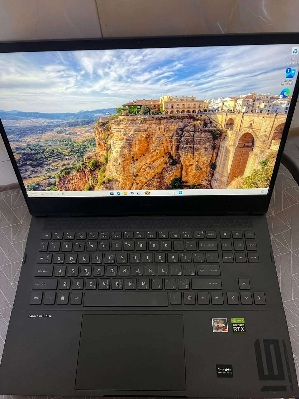 للبيع لابتوب hp omen  Gaming 🔥
🔹 المعالج: RYZEN 7 6000series

🔹 الرام: 16GB DDR5

🔹 التخزين: 1TB SSD(الذاكرة الاصلية 512 +هارد HP EX900 تعزيز 

🔹 كارت الشاشة: RTX 3050 6GB

🔹 الشاشة:16” FHD – 144Hz IPS

🔹 كيبورد بإضاءة خلفية

🔹 Windows 11

🔹 الجهاز نظيف واستعمال شخصي

💰 السعر: [مليون وخمسين ] قابل للتفاوض+وصل الشراء موجود والكتلوك ايضاً موجود 

تفضل خاص او اتصل 

***********

العنوان النجف الأشرف

نص مكتوب في الصور:
- النظام > حول المعالج AMD Ryzen 7 6800H with Radeon Graphics 3.20 GHz ذاكرة RAM المثبتة ١٦,٠ غيغابايت السرعة: ٤٨٠٠ MT/s بطاقة الرسومات 6 GB تم تثبيت عدة وحدات GPUs مساحة التخزين 943 GB تم استخدام ٤٤ GB من ٩٤٣ GB إعادة تسمية هذا الكمبيوتر pc OMEN by HP Gaming Laptop 16-n0xxx نسخ معلومات الجهاز اسم الجهاز pc المعالج AMD Ryzen 7 6800H with Radeon Graphics (3.20 GHz) ذاكرة RAM المثبتة ١٦,٠ غيغابايت (١٥,٢ غيغابايت مستخدم) بطاقة الرسومات NVIDIA GeForce RTX 3060 Laptop GPU (6 غيغابايت) AMD Radeon(TM) Graphics (486 غيغابايت) مساحة التخزين تم استخدام ٤٤ GB من ٩٤٣ GB معرف الجهاز 041A47A5-453D-466E-AA67-54FA905DB9B6 معرف المنتج 00342-20902-50585-AAOEM نوع النظام نظام تشغيل بإصدار ٦٤ بت ومعالج يستند إلى x64 القلم واللمس لا يتوفر إدخال باللمس أو بالقلم لجهاز العرض هذا ارتباطات ذات صلة المجال أو قاعدة المعارف حماية النظام إعدادات النظام المتقدمة معلومات Windows العثور على إعداد بحث
- العثور على إعداد
- النظام > حول
- معلومات Windows
- الإصدار Windows 11 Home
- الإصدار 24H2
- تم التثبيت في ٢٠٢٦/١٠/٠١
- إصدار نظام التشغيل ٢٦٣٠٠,٩٤٥٧
- حزمة الميزات Windows 1000.26100.360.0
- اتفاقية خدمات Microsoft
- شروط ترخيص برامج Microsoft
- CE
- ذات صلة
- مفتاح المنتج والتنشيط
- تغيير مفتاح المنتج أو ترقية إصدار Windows