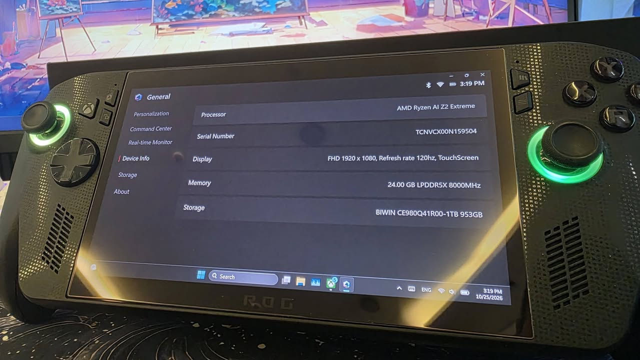 Asus ROG Ally X • ١ تيرا • ٢٤ جيجا رام