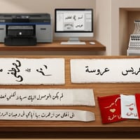 طباعة أشرطة • اكياس توزيعات • وشاح عرايس