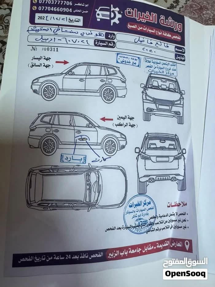 سنتافي خليجي 2020 كفالة مراوس بـ تويوتا راف 4
السيارة كفالة ما عدا بارد بالباب بسيط مثل ما موضح بالسونار وبارد باب الجنطة الخلفيه
السيارة نظيفه وحلوه على ايدنه
ماشيه 76 الف
رقم اربيل سنوية جديدة بسمنه
دواخل جوزي نظيفة جدا
دوشمه ولفت جلد اصلية
تخم تاير جديد 
دسكات جديدة
فيت بم جديد
سيارة نظيفة ربع ما تصرف عليها
المكان: زبير
الرقم: ***********

نص مكتوب في الصور:
- السوق المفتوح OpenSooq