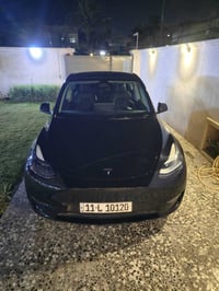 Tesla model y dual motor دبل ماطور لونك رينج 2024 لون اسود داخل اسود ح...