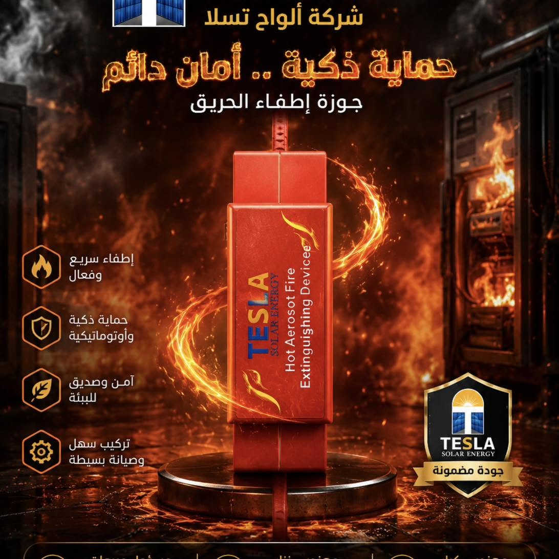 :

☀️ شركة الواح تسلا | كل ما تحتاجه للطاقة الشمسية ⚡

نوفر لكم كافة مستلزمات وأنظمة الطاقة الشمسية بجودة عالية وأسعار مناسبة، لتجهيز منظومتك من البداية إلى النهاية.

🔋 بطاريات تخزين الليثيوم
⚡ إنفرترات وأنظمة الطاقة الشمسية
☀️ ألواح شمسية
🔌 كيبلات الطاقة الشمسية
🛡️ قواطع وحمايات DC / AC / SPD / MCCB
🔗 وصلات MC4 الاحادي وثنائي و الثلاثي
🔧 هولدر فيوز ومفاتيح فصل
🧰 جميع الإكسسوارات والأدوات الخاصة بالمنظومات الشمسية

✨ جودة مضمونة | أسعار منافسة | تجهيز متكامل

📞 للاستفسار والمبيعات:
***********

📍 بغداد – شارع الصناعة – بناية الجنسية القديمة

شركة الواح تسلا
🌞 حلول الطاقة الشمسية المتكاملة
اختيارك الأفضل للطاقة النظيفة

نص مكتوب في الصور:
- شركة الواح تسلا حلول الطاقة الشمسية المتكاملة TESLA SOLAR PANELS COMPANY DYNESS ENERGY STORAGE SYSTEM بطارية ليثيوم متطورة Lithium Battery 5kW طاقة ذكية لحياة أكثر استقرارًا طاقة نظيفة لمستقبل أفضل أمان عالي نظام حماية متكامل من الحرارة والتحميل الزائد عمر افتراضي طويل أكثر من 6000 دورة شحن وتفريغ كفاءة عالية أداء مستقر وتفريغ عميق صديقة للبيئة بدون انبعاثات ضارة تعمل في جميع الظروف من 20 درجة مئوية تحت الصفر إلى 60 درجة مئوية المواصفات الفنية القدرة الاسمية 5 kW نوع البطارية LiFePO4 Lithium Iron Phosphate الجهد الاسمي 51.2 V درجة الحماية IP 65 العمر التشغيلي أكثر من 6000 دورة التوسع المستقبلي قابلة للتوسع حسب الحاجة متوافقة مع أنظمة الطاقة الشمسية مثالية للمشاريع التجارية متلبية للمنازل للاستفسار والمبيعات *********** مهندس كرار *********** مهندس نزار *********** موقع للشركة بغداد - شارع الصناعة بناية الجنسية القديمة اختر الطاقة الأفضل.. اختر تسلا
- شركة ألواح تسلا حماية ذكية .. أمان دائم جوزة إطفاء الحريق إطفاء سريع وفعال حماية ذكية وأوتوماتيكية آمن وصديق للبيئة تركيب سهل وصيانة بسيطة TESLA SOLAR ENERGY جودة مضمونة
- حماية ذكية لشبكة الكهرباء حماية عالية الدقة ضد ارتفاع وانخفاض الجهد والتيار الزائد لحماية أجهزتك الكهربائية التيار المقنن 63A الجهد المقنن AC 415V حماية الجهد الزائد (قابلة للتعديل) 230V حماية الجهد المنخفض (قابلة للتعديل) 160V حماية التيار الزائد (قابلة للتعديل) 1A - 63A زمن الفصل (قابل للتعديل) 0.1s - 10s وظيفة إعادة تشغيل تلقائي بعد زوال الخلل مادة مقاومة للحريق تقنية عالية الجودة تركيب سهل على سكة DIN حماية دقيقة وموثوقة لشبكتك الكهربائية شاشة رقمية لعرض الجهد والتيار الاستخدامات
- TESLA SOLAR ENERGY شركة ألواح تسلا مانع الصواعق حماية متقدمة لمنظومة الطاقة الشمسية من الصواعق والارتفاعات المفاجئة حماية من الصواعق المباشرة وغير المباشرة تعمل بجهد 1000V DC تيار تفريغ عالي 20kA مؤشر حالة ضوئي تركيب على سكة DIN حماية فائقة للألواح الشمسية والأجهزة الكهربائية
- شركة ألواح تسلا حماية موثوقة لنظامك الشمسي أحادي ثنائي DC FUSE HOLDER حماية فائقة يحمي من التيار الزائد والدوائر القصيرة جهد عال 1000V DC متوافق مع فيوز 10x38mm مقاوم للحرارة والأشتعال تركيب سهل على سكة DIN مثالي لأنظمة الطاقة الشمسية المواصفات الفنية الموديل KN18-32PVH عدد الأقطاب (أحادي) 1P (ثنائي) 2P جهد التشغيل 1000V DC حجم الفيوز 10x38mm فئة الاستخدام DC-PV0 معيار الحماية IP20 للاستفسار والتواصل مسؤول مبيعات ***********