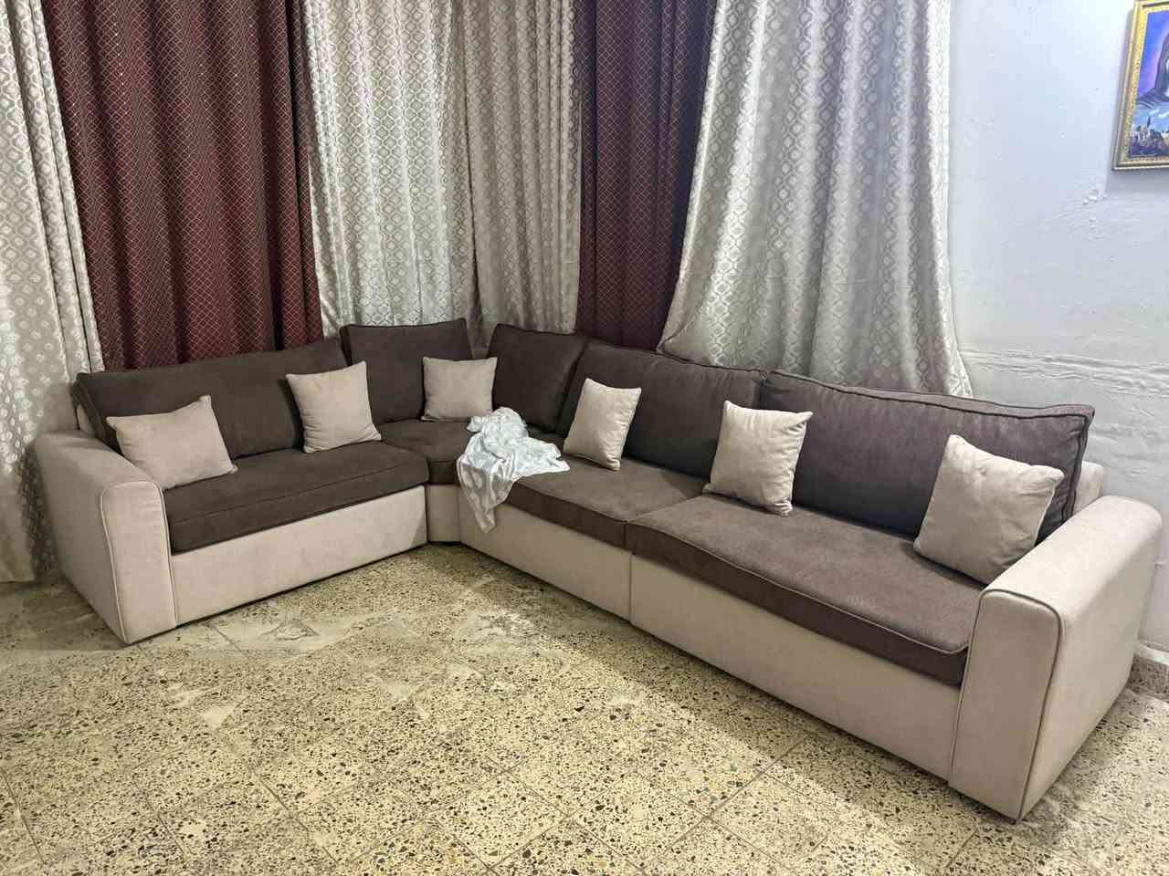 طقم كنب ١٠ مقاعد • ٢ كنبة رباعية • ديوان امريكي ٢٣٠×٣٥٠