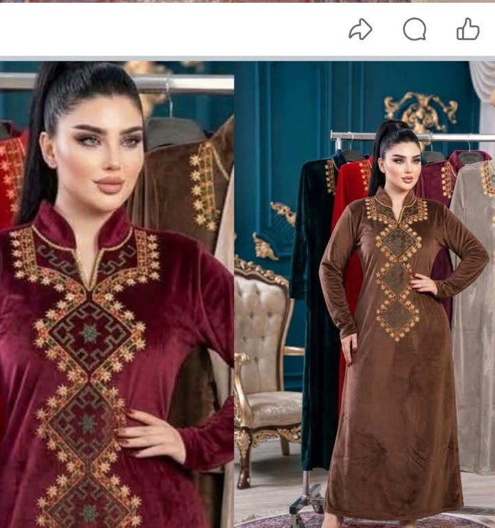 دراعه تونسي • مخمل ناعم • مقاسات L-3XL