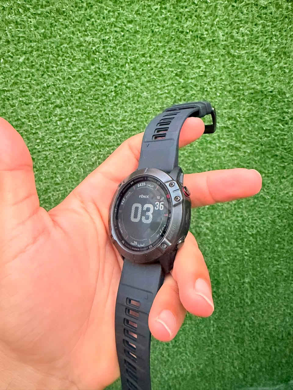 توفر الان Garmin Fenix 6x pro 51mm
الساعة مستخدم النظافة تقريبا 93‎%‎ لووك الساعة 
مع هدية درع ولاسق شاشة وسدادة شحن 
السعر 475 الف للحجز واتساب ***********
