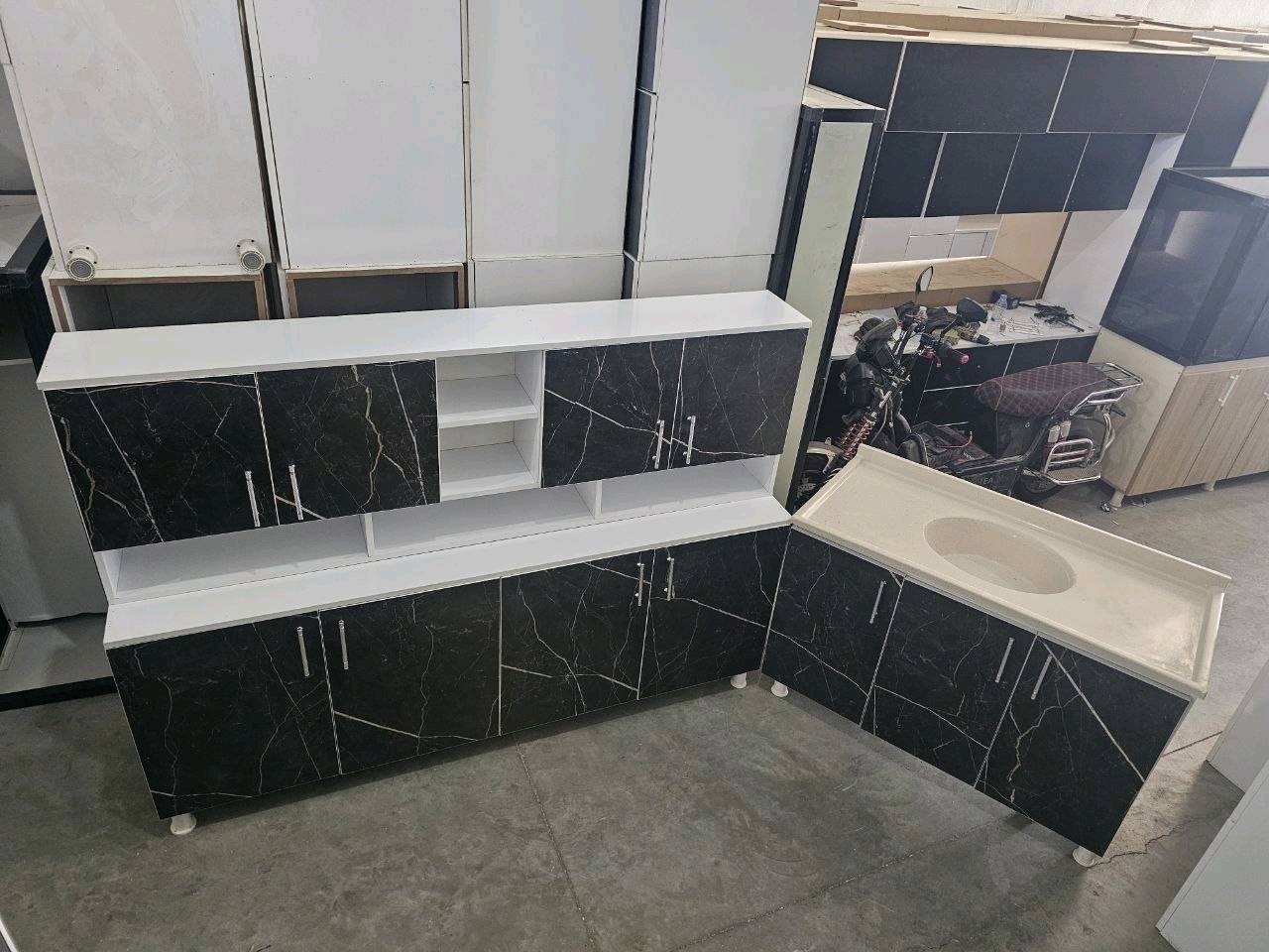 كاونتر MDF • ٢ متر • سنك ١م